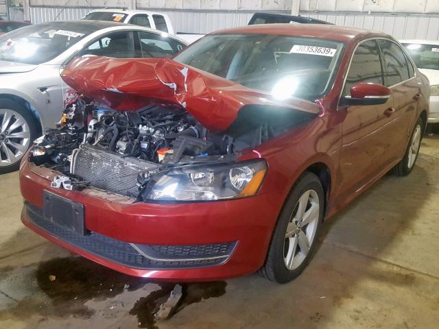 1VWBT7A3XFC056288 - 2015 VOLKSWAGEN PASSAT SE RED photo 2