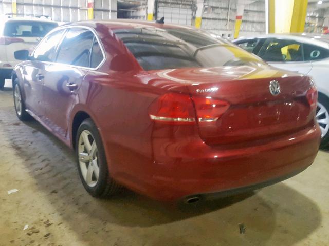 1VWBT7A3XFC056288 - 2015 VOLKSWAGEN PASSAT SE RED photo 3