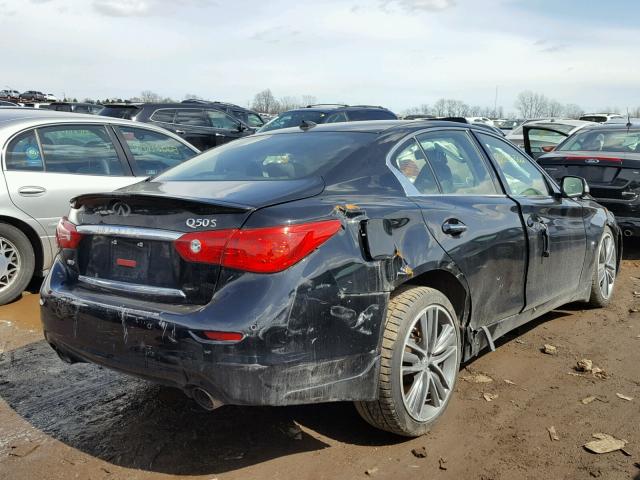 JN1BV7AR3EM685517 - 2014 INFINITI Q50 BASE BLACK photo 4