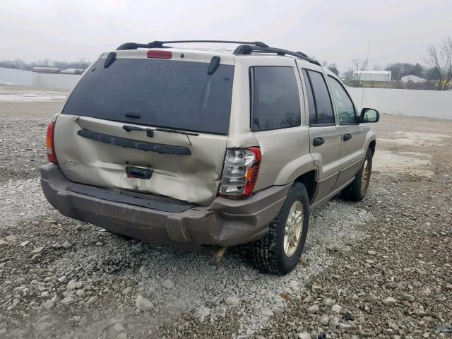 1J4GW48S24C316895 - 2004 JEEP GRAND CHER BEIGE photo 4