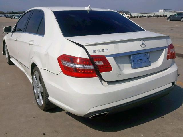 WDDHF5GB3BA361893 - 2011 MERCEDES-BENZ E 350 WHITE photo 3