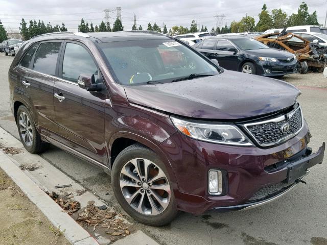 5XYKW4A79EG432257 - 2014 KIA SORENTO SX BURGUNDY photo 1