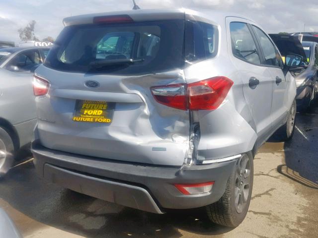 MAJ3P1RE7JC233828 - 2018 FORD ECOSPORT S SILVER photo 4