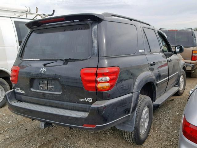 5TDZT38A72S095735 - 2002 TOYOTA SEQUOIA LI BLACK photo 4