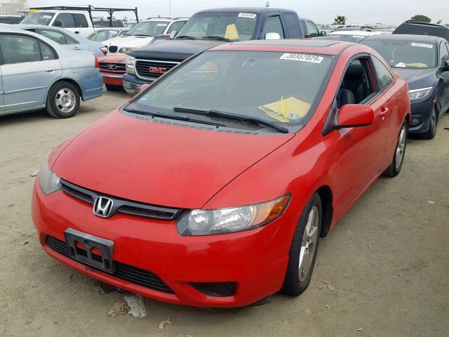 2HGFG12998H513084 - 2008 HONDA CIVIC EXL RED photo 2