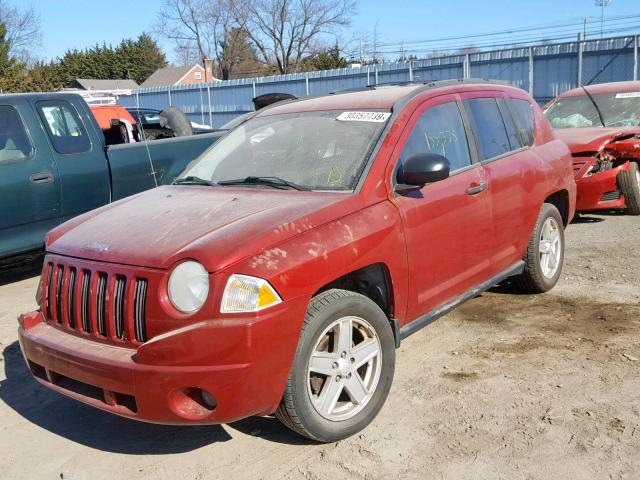 1J8FT47W67D105768 - 2007 JEEP COMPASS RED photo 2
