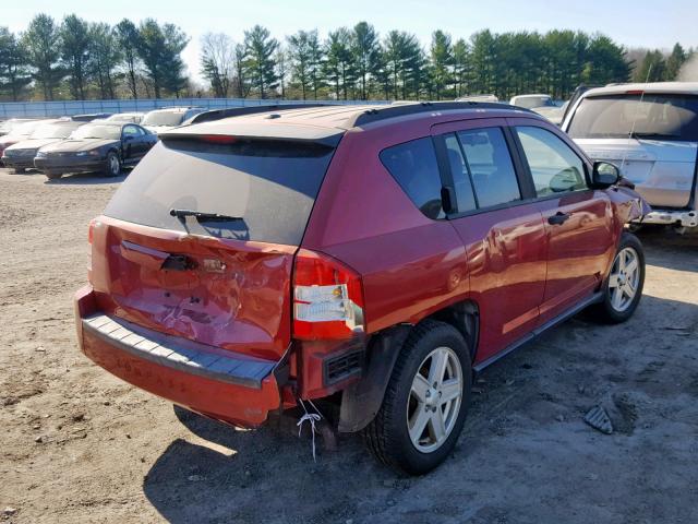 1J8FT47W67D105768 - 2007 JEEP COMPASS RED photo 4