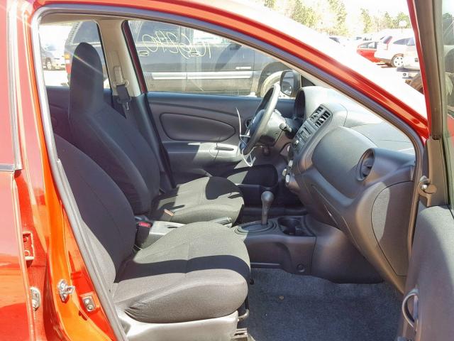 3N1CN7AP8EL856517 - 2014 NISSAN VERSA S RED photo 5