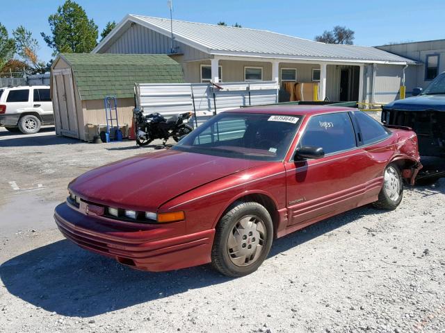 1G3WH14T4ND352592 - 1992 OLDSMOBILE CUTLASS SU MAROON photo 2