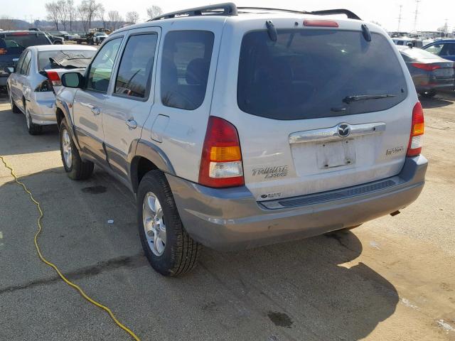 4F2YU09132KM00502 - 2002 MAZDA TRIBUTE LX SILVER photo 3