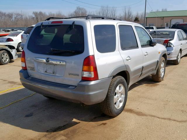 4F2YU09132KM00502 - 2002 MAZDA TRIBUTE LX SILVER photo 4