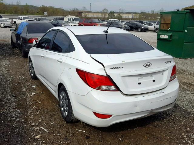 KMHCT4AE1GU163793 - 2016 HYUNDAI ACCENT SE WHITE photo 3