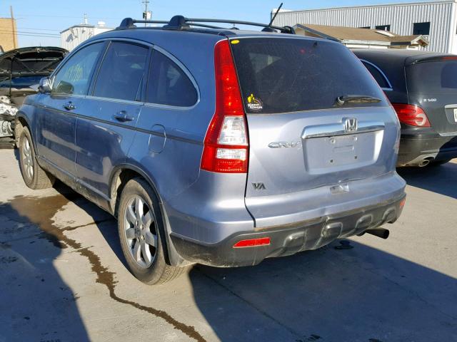 JHLRE38757C022762 - 2007 HONDA CR-V EXL BLUE photo 3