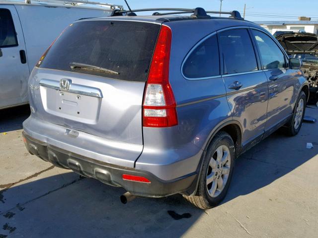 JHLRE38757C022762 - 2007 HONDA CR-V EXL BLUE photo 4