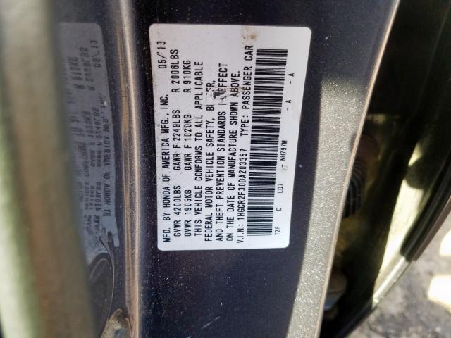 1HGCR2F30DA203357 - 2013 HONDA ACCORD LX  photo 10