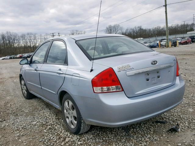 KNAFE121285527766 - 2008 KIA SPECTRA EX BLUE photo 3