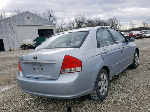 KNAFE121285527766 - 2008 KIA SPECTRA EX BLUE photo 4