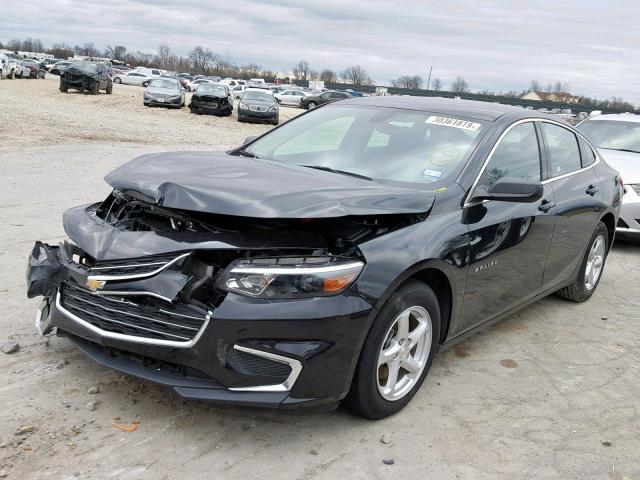 1G1ZB5ST8HF203256 - 2017 CHEVROLET MALIBU LS BLACK photo 2