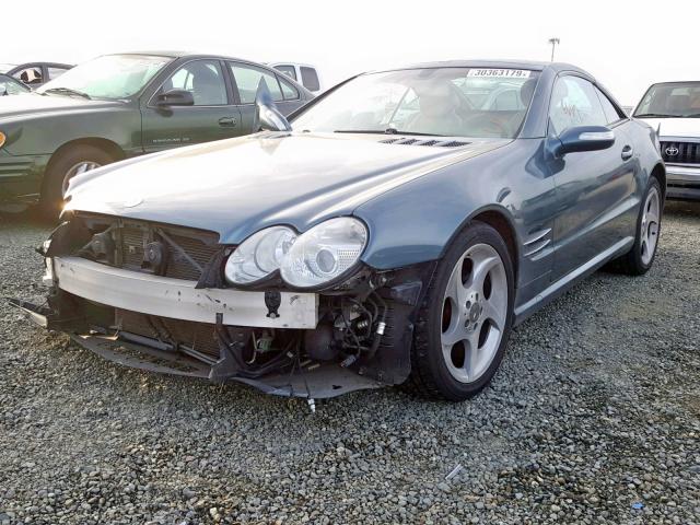 WDBSK75F94F071353 - 2004 MERCEDES-BENZ SL 500 BLUE photo 2