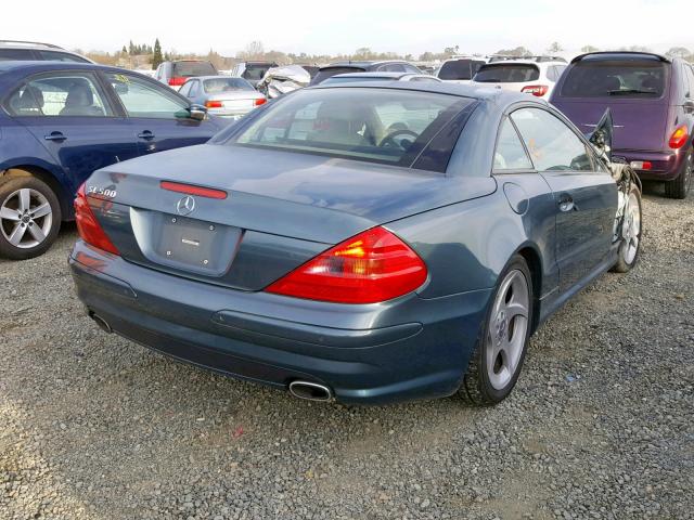 WDBSK75F94F071353 - 2004 MERCEDES-BENZ SL 500 BLUE photo 4