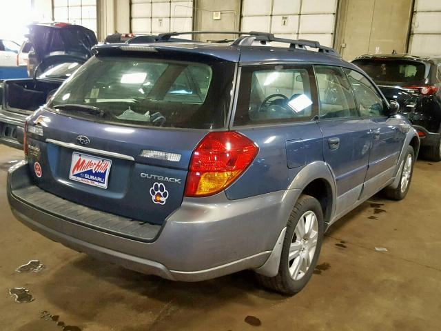 4S4BP61C757386572 - 2005 SUBARU LEGACY OUT BLUE photo 4