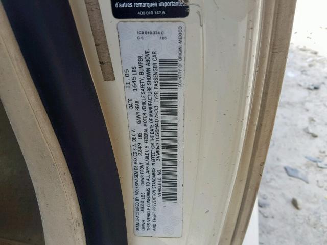 3VWRW31C56M407833 - 2006 VOLKSWAGEN NEW BEETLE Creme Foto 10