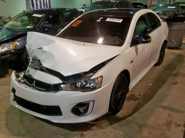 JA32U2FU9HU011696 - 2017 MITSUBISHI LANCER ES WHITE photo 2