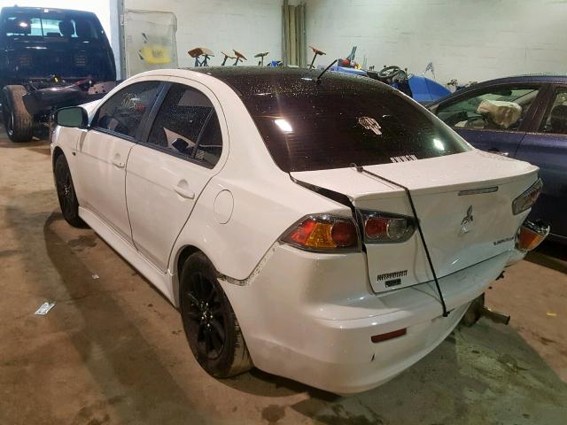 JA32U2FU9HU011696 - 2017 MITSUBISHI LANCER ES WHITE photo 3