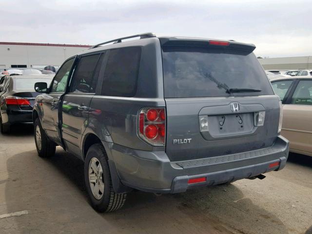 5FNYF28268B030331 - 2008 HONDA PILOT VP GRAY photo 3