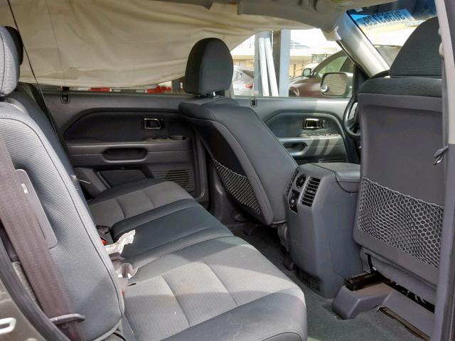 5FNYF28268B030331 - 2008 HONDA PILOT VP GRAY photo 6