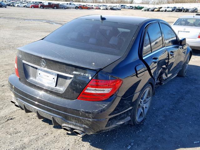 WDDGF7HB5CA608743 - 2012 MERCEDES-BENZ C 63 AMG BLACK photo 4