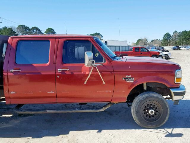 1FTJW36F4VEB65639 - 1997 FORD F350 MAROON photo 10