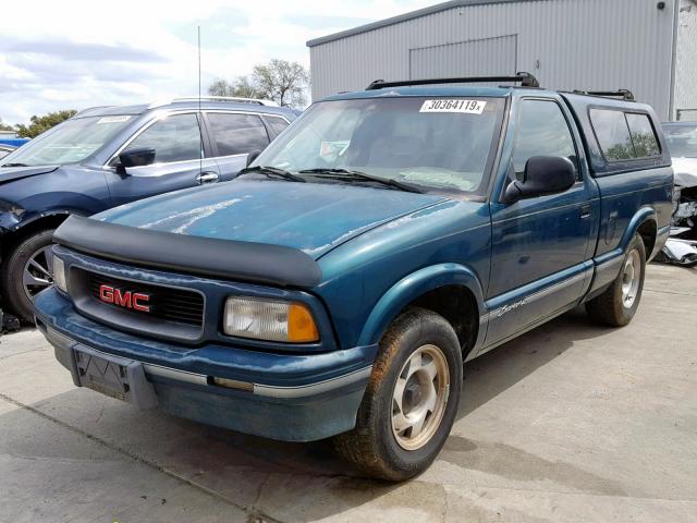 1GTCS1445T8523613 - 1996 GMC SONOMA GREEN photo 2