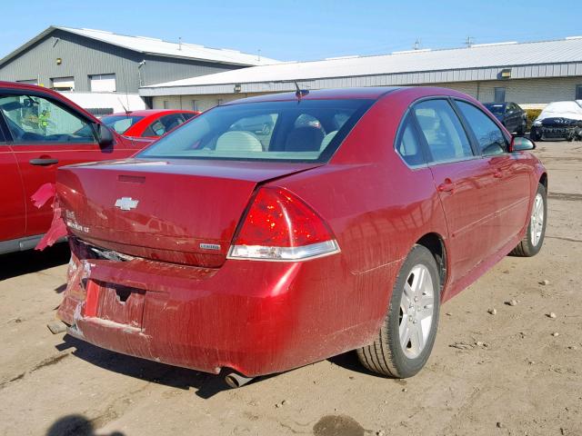 2G1WB5E33E1132789 - 2014 CHEVROLET IMPALA LIM RED photo 4