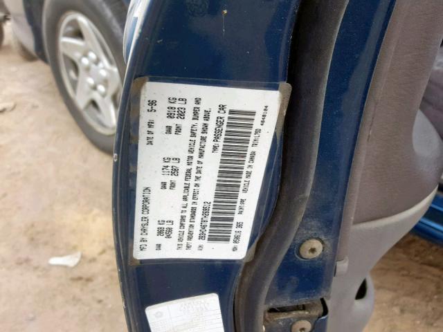 2B3HD46T8TH269512 - 1996 DODGE INTREPID BLUE photo 10