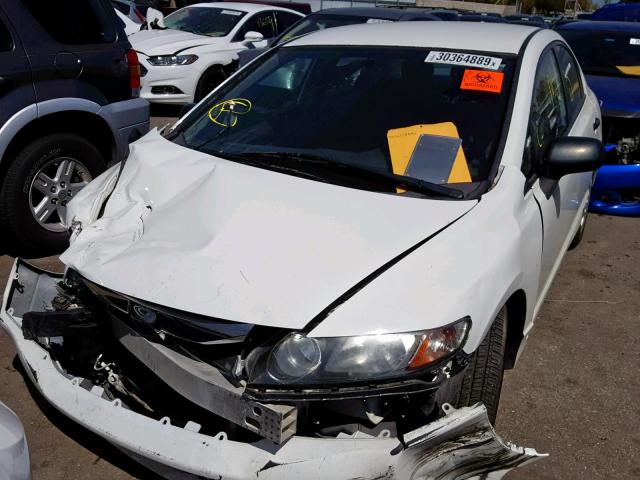 19XFA1F35AE079754 - 2010 HONDA CIVIC VP WHITE photo 2