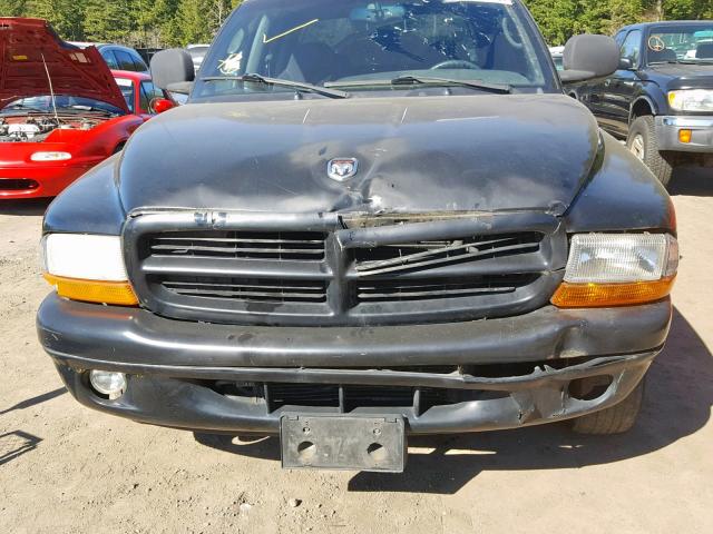 1B7GG2AN4YS760383 - 2000 DODGE DAKOTA QUA BLACK photo 9