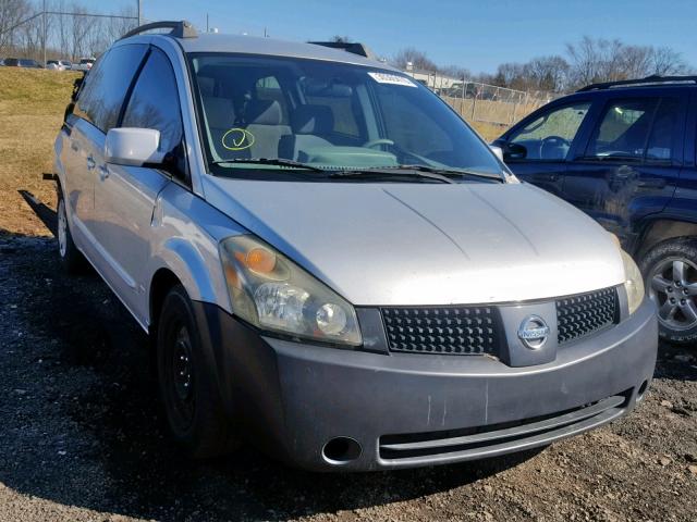 5N1BV28U95N117496 - 2005 NISSAN QUEST S SILVER photo 1