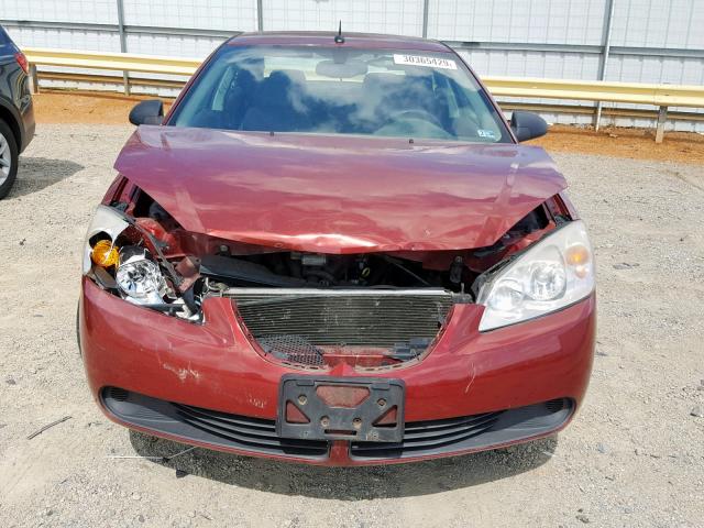 1G2ZF57BX84150961 - 2008 PONTIAC G6 VALUE L RED photo 9