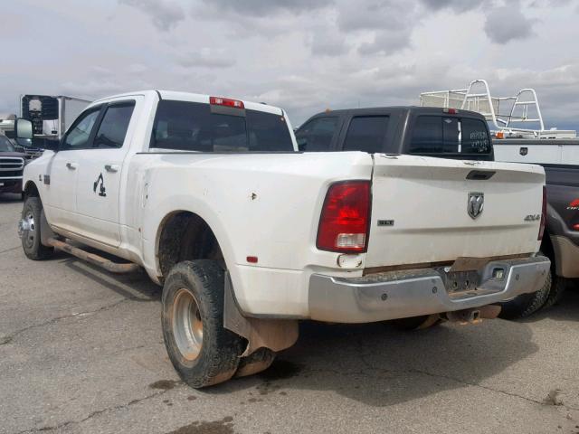 3D73Y4CL6AG172992 - 2010 DODGE RAM 3500 WHITE photo 3