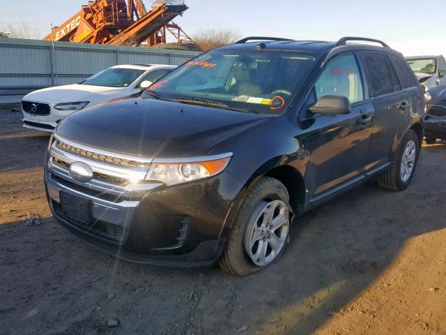 2FMDK4GC2DBB56043 - 2013 FORD EDGE SE BLACK photo 2