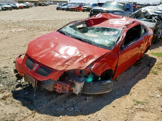 1G2AS18H597176307 - 2009 PONTIAC G5 RED photo 2