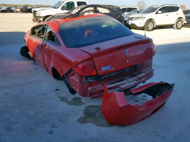 1G2AS18H597176307 - 2009 PONTIAC G5 RED photo 3