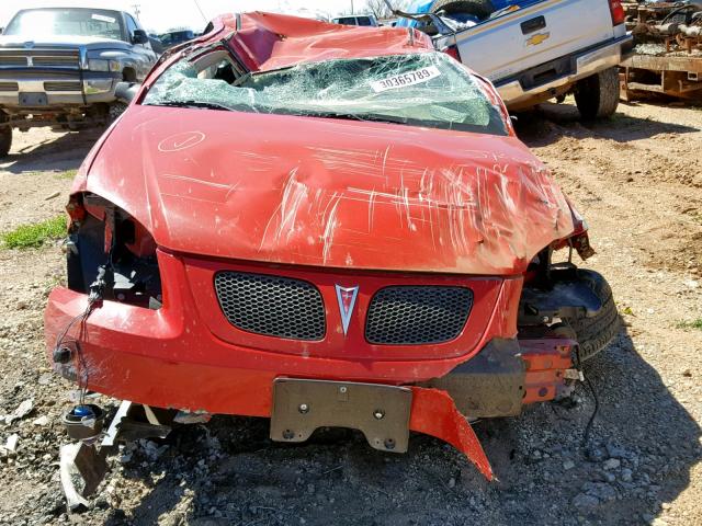 1G2AS18H597176307 - 2009 PONTIAC G5 RED photo 9