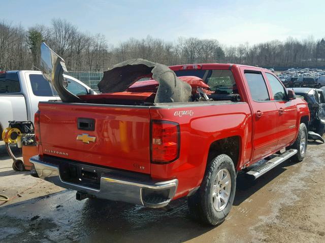 3GCUKREC3GG344818 - 2016 CHEVROLET SILVERADO RED photo 4