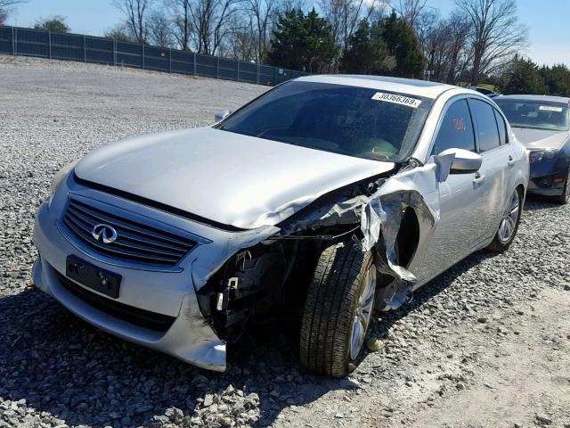 JN1CV6AP3AM401505 - 2010 INFINITI G37 BASE SILVER photo 2