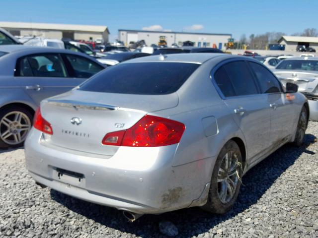 JN1CV6AP3AM401505 - 2010 INFINITI G37 BASE SILVER photo 4