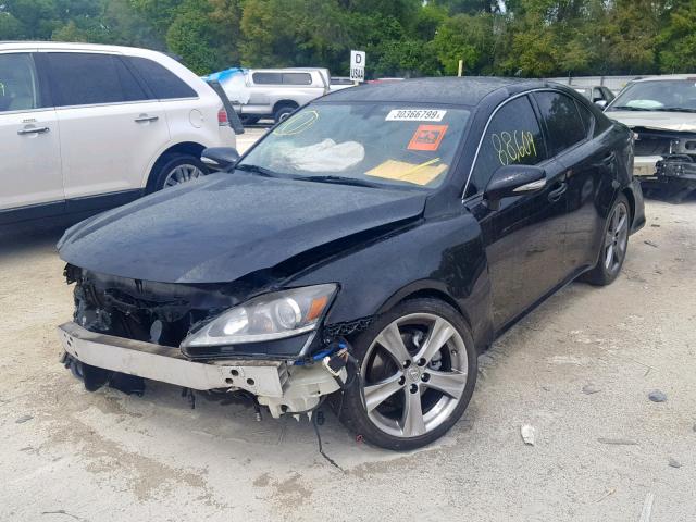 JTHBF5C21B5155369 - 2011 LEXUS IS 250 BLACK photo 2