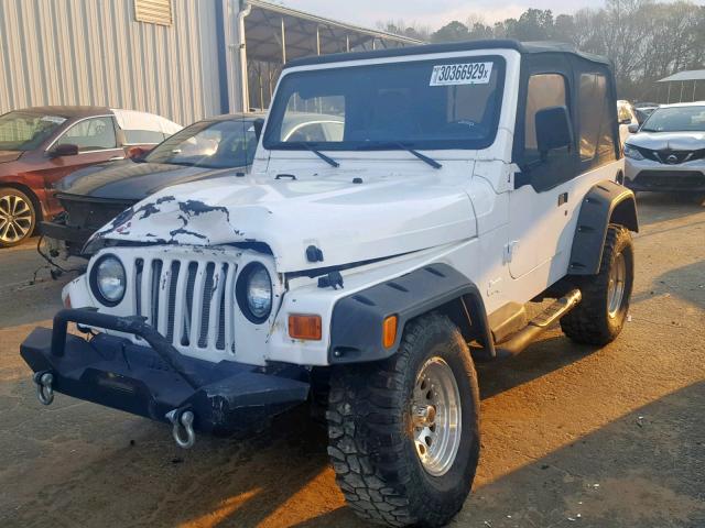 1J4FA49S92P703975 - 2002 JEEP WRANGLER / WHITE photo 2