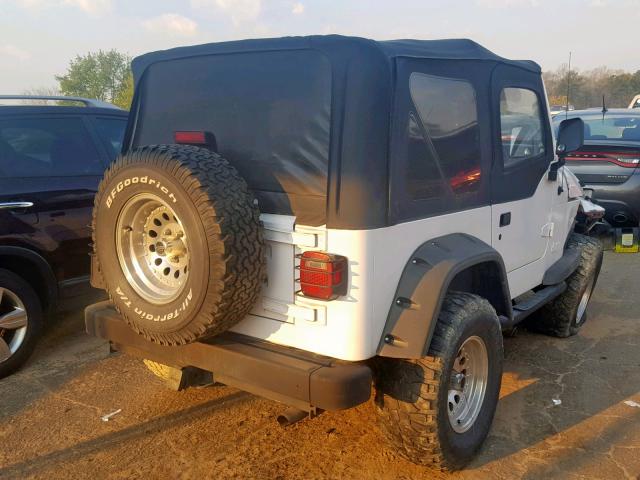 1J4FA49S92P703975 - 2002 JEEP WRANGLER / WHITE photo 4